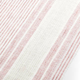 Chesney 90" Rosewood-Camino de mesa de lino a rayas.