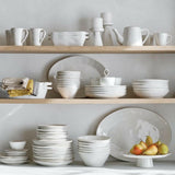 Marin 12 "x8.5" Panera mediana blanca con asas.