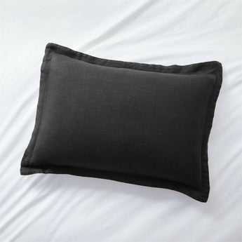 Funda nórdica de fibra de cáñamo natural negra.