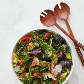 Servidores de ensaladas Acacia Burke, juego de 2.