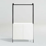 Flex Armario de almacenamiento modular cerrado con barra de ropa.