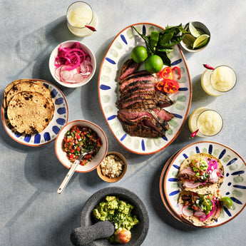 Elegant Taormina-inspired decor collection from Crate & Barrel showcasing Mediterranean style and modern luxury.