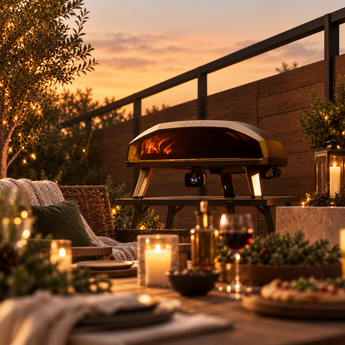 Elegant outdoor kitchen setup perfect for entertaining, featuring stylish designs from Crate & Barrel.