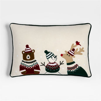 Fair Isle Friends 24"x16 Ivory Multi Thr.