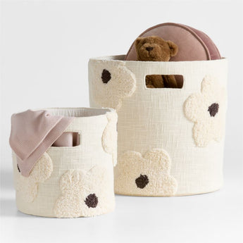 Tufted Daisy Shelf Bin.