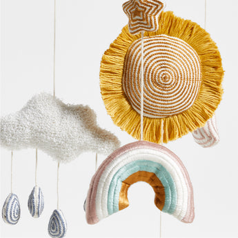 Kids mobile play area featuring Crate & Barrel furniture, designed for safe and stylish children's spaces.