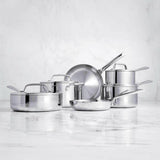 Crate & Barrel EvenCook Core ® 10-Pc. Stainless Steel Cookware Set.