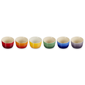 Le Creuset Stoneware Rainbow Set of 6 Mini Ramekins