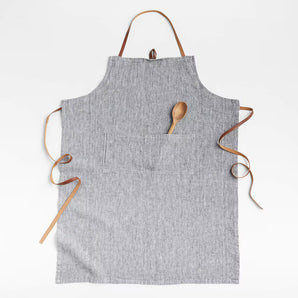 Chambray Cooking Apron with Pocket