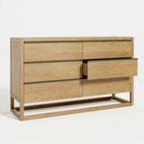 Leavitt Natural Oak Wood 6-Drawer Dresser.
