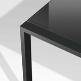 Dune Black Outdoor High Dining Table with Glass.