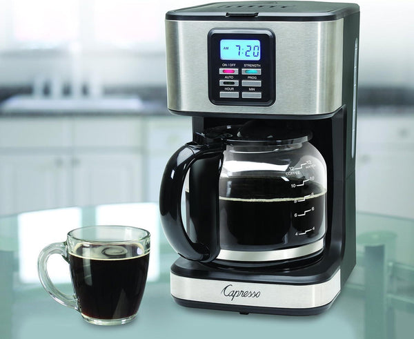 Capresso 10-Cup Quick Brew Coffee Maker, Stainless Steel.