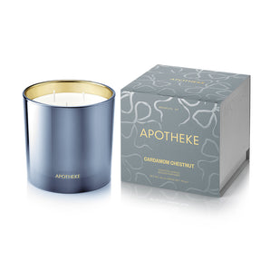 Apotheke Juniper Birch 3-Wick Scented Cardamom Chestnut Candle