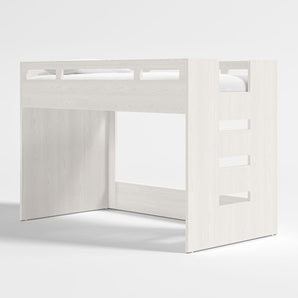 Kids Abridged Wood Low Loft Bed with Right Ladder