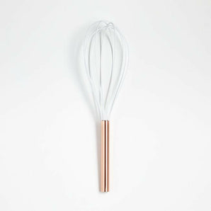 Ada White Silicone Whisk with Copper Handle.
