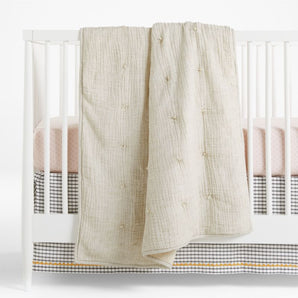 Baby Aire Crinkle Organic Cotton Baby Crib Quilt