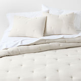 NS Cotton Textured Eur Sham Flax.
