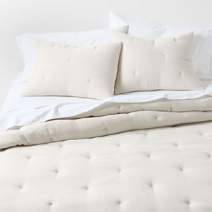 NS Cotton Textured Eur Sham Flax.