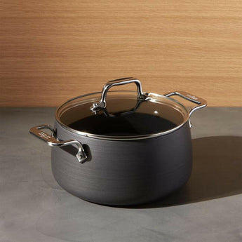 All-Clad ® HA1 Hard-Anodized Non-Stick 4-Qt. Soup Pot with Lid.