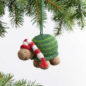 Alpaca Turtle with Hat Christmas Tree Ornament