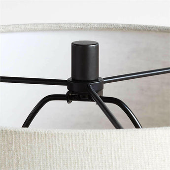 Amaryllis Small Black Ceramic Table Lamp.