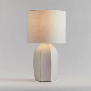 Amaryllis Small White Ceramic Table Lamp.