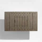 Andorra 61" Grey Wood Outdoor Coffee Table with Drink Bin.
