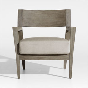 Sillón de exterior de madera Andorra con cojín