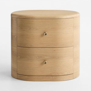 Anneli 24" Oak Wood Charging Nightstand