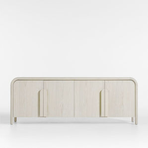 Annie 72" wash Wood Storage Media Console by Leanne Ford