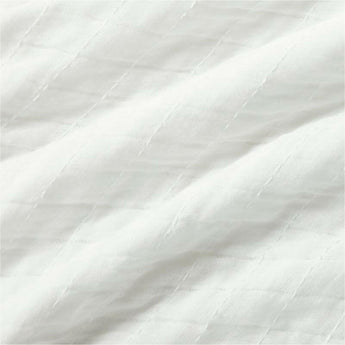 Oxford Shirting Light Indigo Blue Organic Cotton Reversible Full/Queen Duvet Cover.