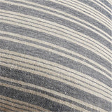 Arla 23"x23" Eyelash Striped Blue Throw Pillow Cover with Down-Alternative Insert.