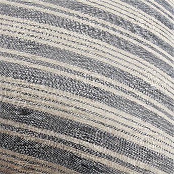 Arla 23"x23" Eyelash Striped Blue Throw Pillow Cover with Down-Alternative Insert.