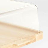 Arla Ash Wood Rectangle Serving Board with Acrylic Lid.