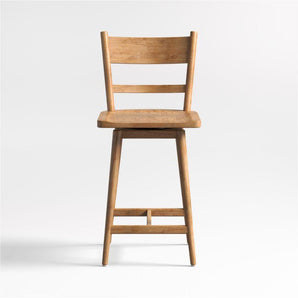 Arno Wood Swivel Counter Stool