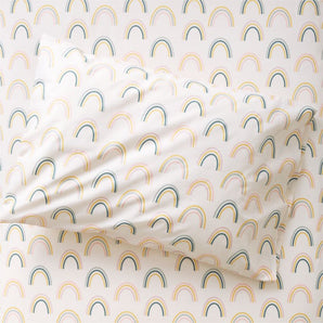 Funda de almohada de algodón orgánico Kids Stay Cool Asha Rainbow