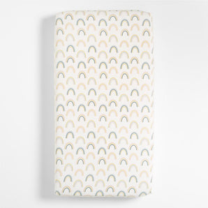 Baby Stay Cool Asha Rainbow 100% Organic Cotton Crib Fitted Sheet