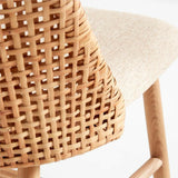 Astrid Upholstered Rattan Counter Stool with Performance Fabric.