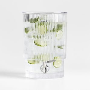Dispensador de bebidas de vidrio acanalado Atwell