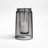Austell Medium Black Metal Outdoor Lantern 12".