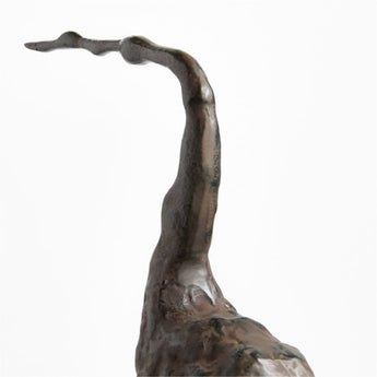 Aves Large Metal Crane Sculpture.