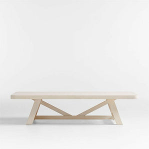 Aya Warm White Pine Wood Rectangular Coffee Table by Leanne Ford.