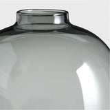 Zeri Smoke Grey Glass Vase 13".