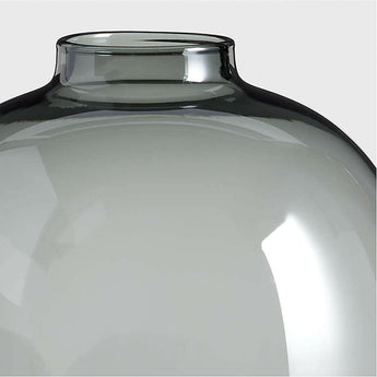 Zeri Smoke Grey Glass Vase 13".