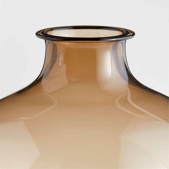 Zeri Tall Smoke Brown Glass Vase 20".