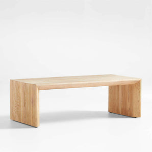 Baja Natural Oak Wood 54" Rectangular Coffee Table.
