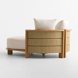 Bali 51" Natural Teak Chaise Daybed with.