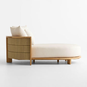 Bali 51" Natural Teak Chaise Daybed with.