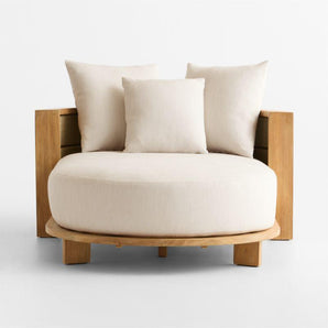 Bali 51" Natural Teak Chaise Daybed with.