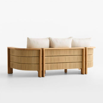 Bali 86" Natural Teak Outdoor Sofa with.
